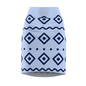 Stylish Women's Pencil Skirt with Geometric Pattern