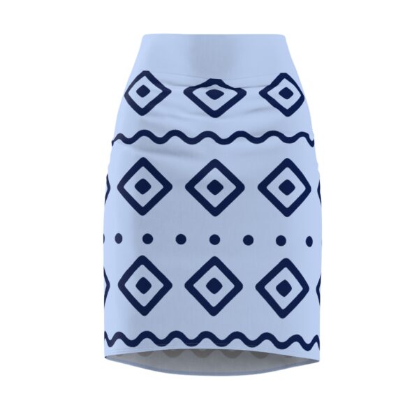 Stylish Women's Pencil Skirt with Geometric Pattern