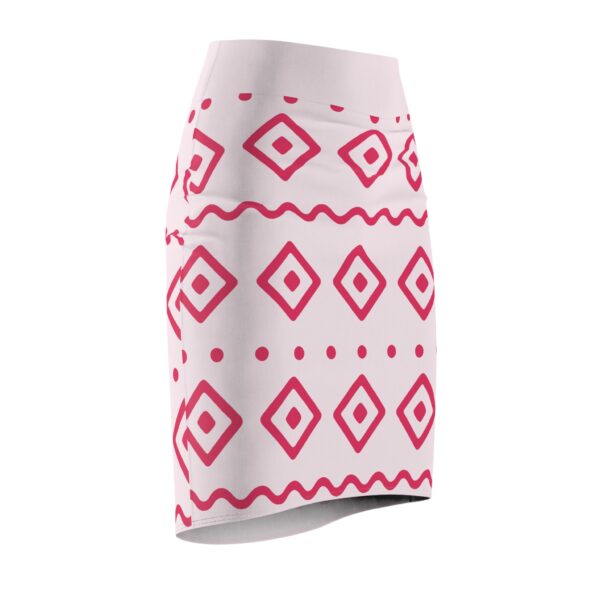 Trendy Women's Pencil Skirt with Geometric Print - Image 3