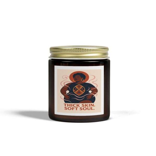 Thick Skin Soft Soul Scented Candle - Coconut Apricot Wax (4oz, 9oz) - Unique Home Fragrance - Image 6