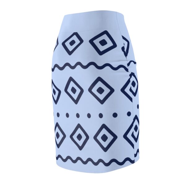 Stylish Women's Pencil Skirt with Geometric Pattern - Image 4