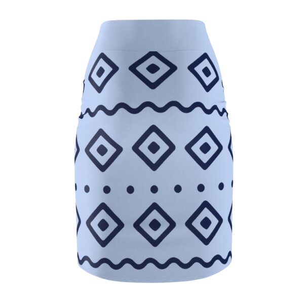 Stylish Women's Pencil Skirt with Geometric Pattern - Image 2