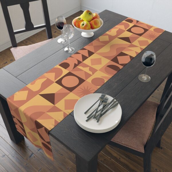 Boho Geometric Table Runner for Dining Room - Modern Cotton/Poly Design - Image 4