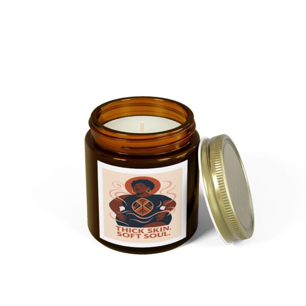 Thick Skin Soft Soul Scented Candle - Coconut Apricot Wax (4oz, 9oz) - Unique Home Fragrance - Image 7