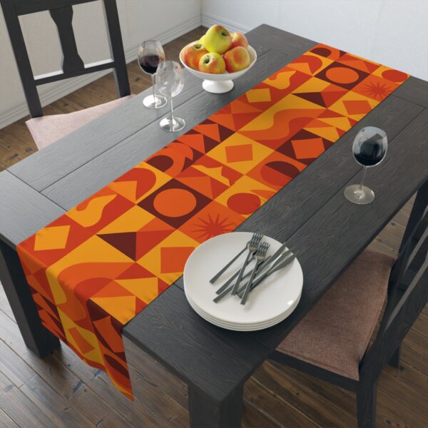 Boho Geometric Table Runner for Dining Room - Modern Cotton/Poly Design - Image 8