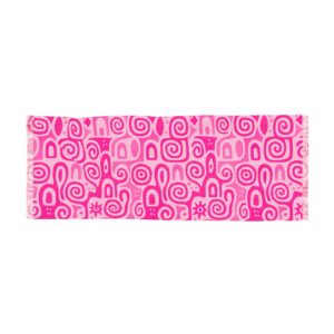 Vibrant Pink Patterned Light Scarf - Spring Fashion Accessory