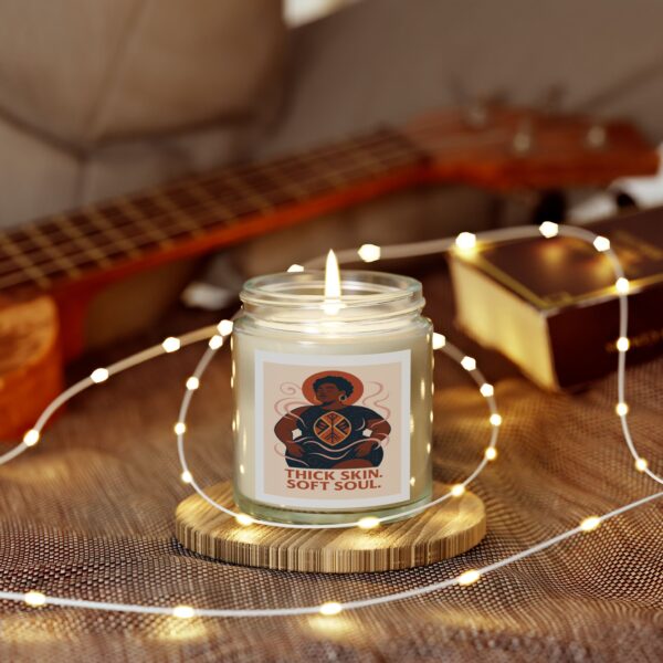 Thick Skin Soft Soul Scented Candle - Coconut Apricot Wax (4oz, 9oz) - Unique Home Fragrance - Image 5