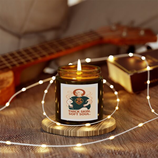Coconut Apricot Scented Candle – Thick Skin, Soft Soul - Image 9