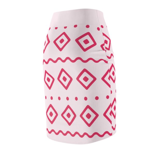 Trendy Women's Pencil Skirt with Geometric Print - Image 4