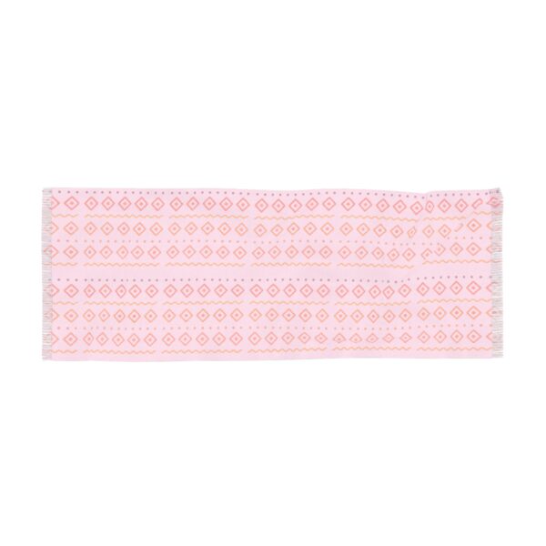 Boho Chic Lightweight Scarf - Pink Tribal Pattern for Casual Style - Image 2