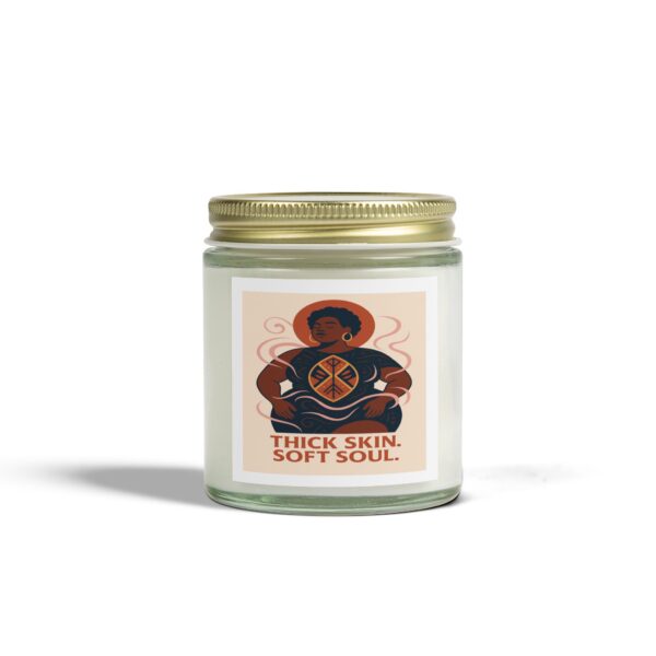 Thick Skin Soft Soul Scented Candle - Coconut Apricot Wax (4oz, 9oz) - Unique Home Fragrance - Image 2
