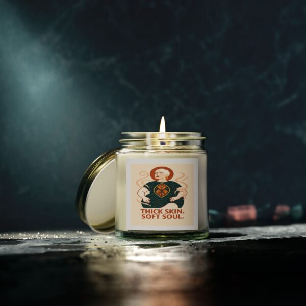 Coconut Apricot Scented Candle – Thick Skin, Soft Soul - Image 4
