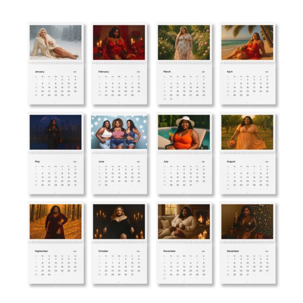 Elegant Fashion Wall Calendar 2025 with Inspirational Quotes - Image 6