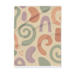 Boho Abstract Arctic Fleece Blanket - Cozy Home Décor for Relaxation