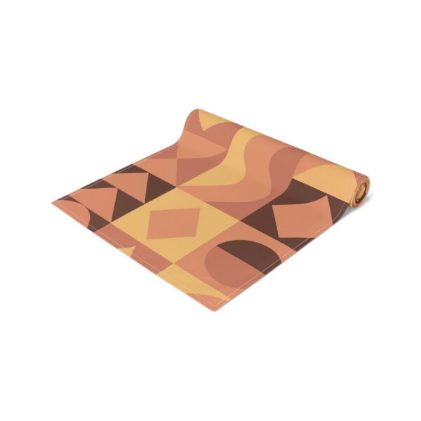 Boho Geometric Table Runner for Dining Room - Modern Cotton/Poly Design - Image 2