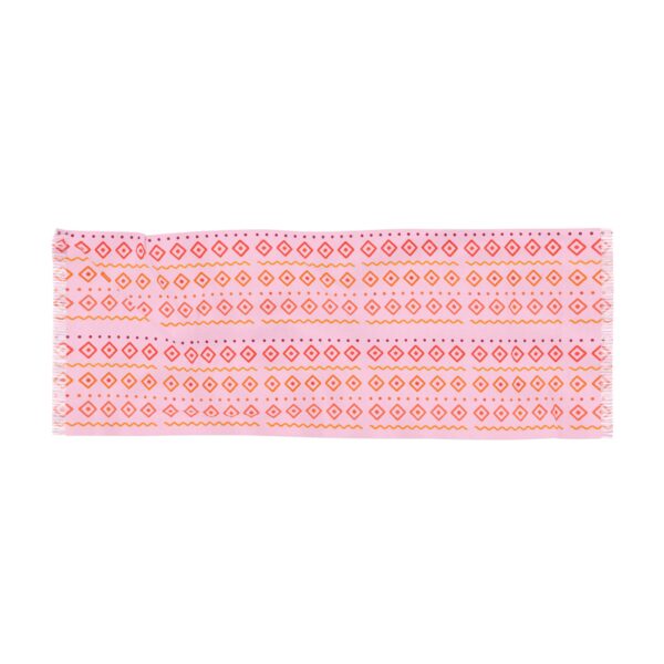 Boho Chic Lightweight Scarf - Pink Tribal Pattern for Casual Style