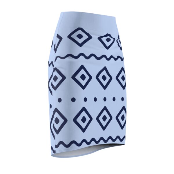 Stylish Women's Pencil Skirt with Geometric Pattern - Image 3