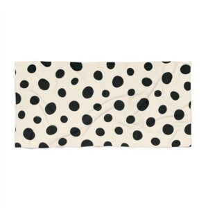 Stylish Black Polka Dot Beach Towel - Perfect for Summer Fun!