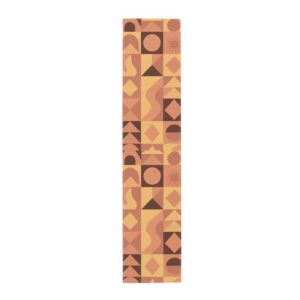Boho Geometric Table Runner for Dining Room - Modern Cotton/Poly Design