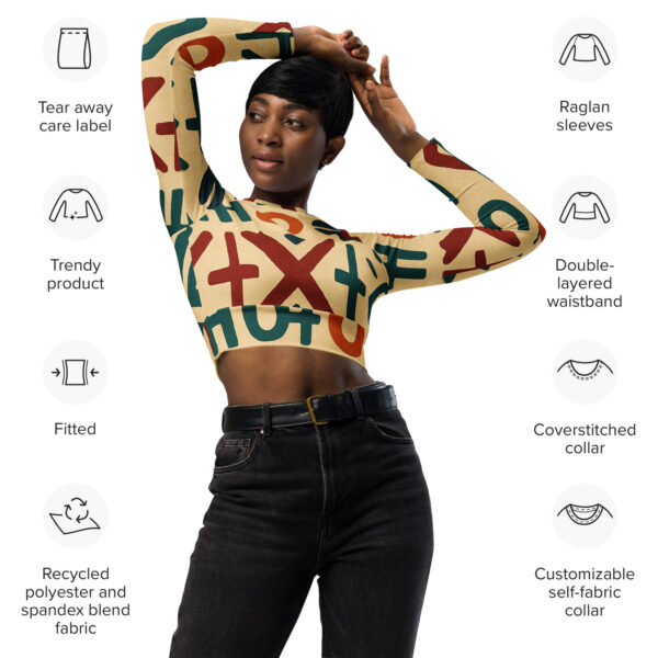 Recycled long-sleeve crop top - Image 5