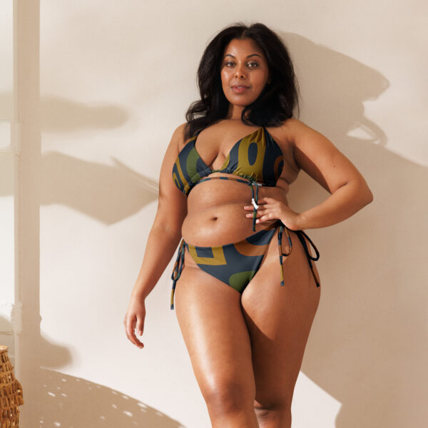 All-over print recycled string bikini - Image 3
