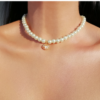 24K Seashell Czech Pearls Choker - Image 2