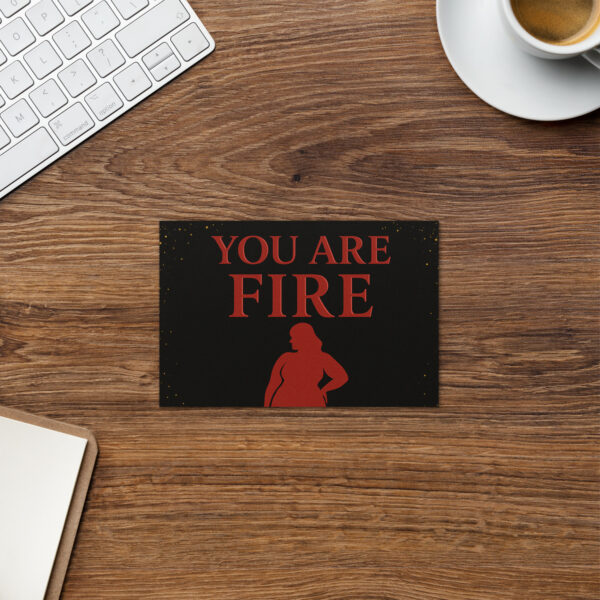 Greeting Fire card - W