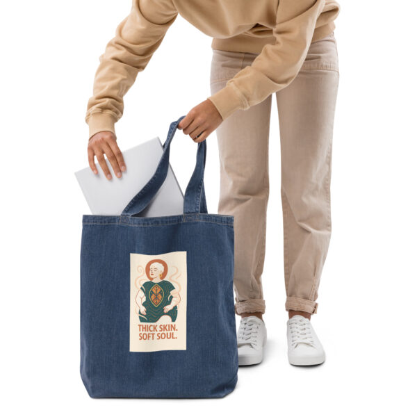 Organic denim tote bag - Image 4