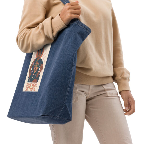Organic denim tote bag - Image 3