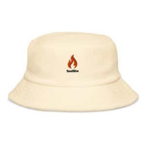Unstructured terry cloth bucket hat