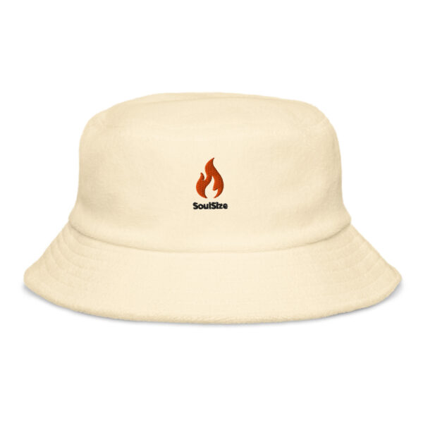 Unstructured terry cloth bucket hat