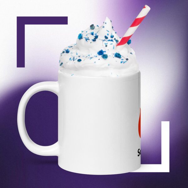 White glossy fire mug - Image 3