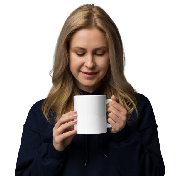 White glossy mug